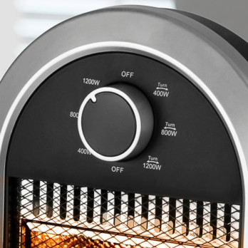 SupaWarm Deluxe Halogen Heater 1200w Slimline Oscillating  3 Heat settings