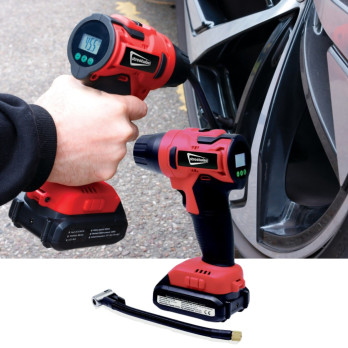 Streetwize Cordless Rechargeable Tyre Inflator 12v digital LCD display