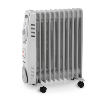 SupaWarm Oil Filled Radiator 2500w 11 heat fins anti-tip cut out Built-in timer