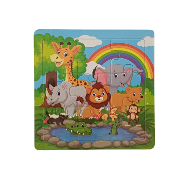 2 x Wooden Animal Jigsaw Puzzles for Kids