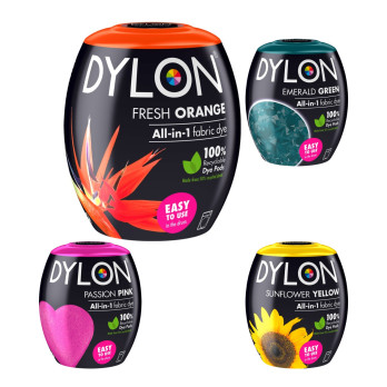 Dylon All in 1 Fabric Dye easy-to-use pods in Machine