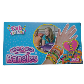 Stick & Styles Bangles Toy - 262 Colorful Stickers + 5 Bangles