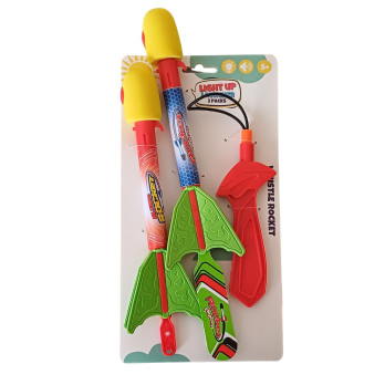 Light Up Launcher Whistle Rocket for Kids ages 5+ outdoor fun travel fast & far