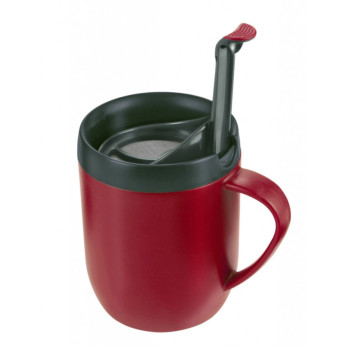 Zyliss Smart Cafe Mug Red double wall with lid & fine mesh filter