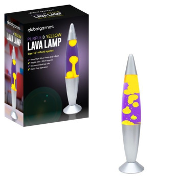 Global Gizmos Purple And Yellow Lava Lamp 16"