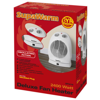 SupaWarm Deluxe Oscillating Fan Heater 2400w