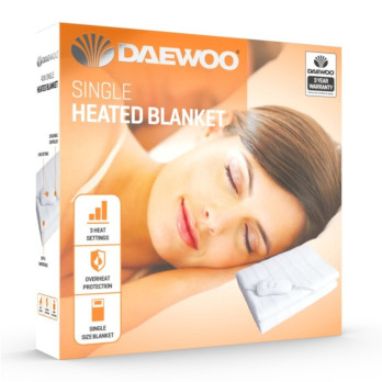 Daewoo Electric Heated Blanket Single 127 x 165 cm