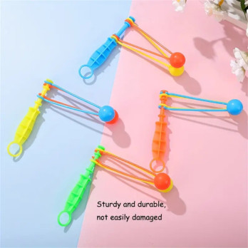 10 Pc Hand-Cranked Bumping Balls - Nostalgic Swing Hammer Toy for Fun (Random Colors)