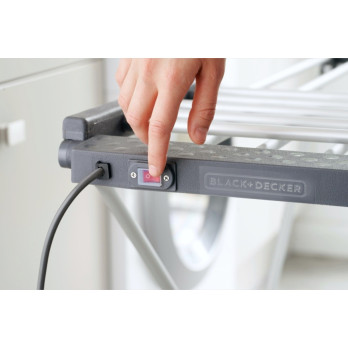 Black & Decker Heated Winged Airer 220w Folds flat energy efficient lightweight aluminium bars