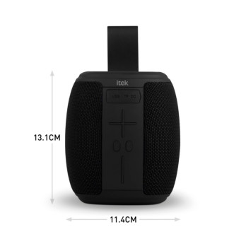 Itek Black Bluetooth Speaker Vibes Black Portable 5w 10m transmission distance