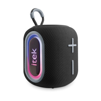 Itek Bluetooth Black Speaker & LED Lights 5w 10m connectivity range AUX USB & Micro-SD