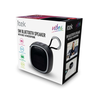 Itek Bluetooth 5.3 technology Black Speaker & Mic 5w 2 hours playback