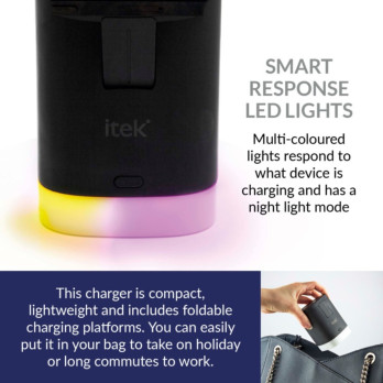 Itek 3 in 1 Foldable Fast Wireless Charger