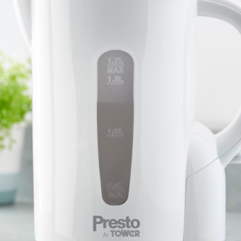 Tower Presto 1.7L Electric Kettle White 2200w makes up to 7 cups from one fill