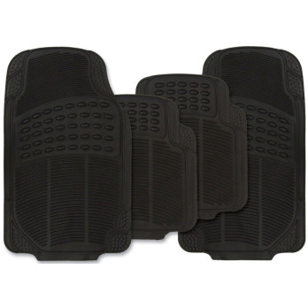 Streetwize Explorer Rubber Mat Set Black 4 Piece