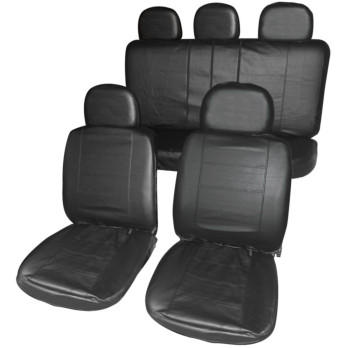 Streetwize Leather Look Headrest Covers Black