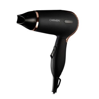 Carmen Noir 11 Travel Hair Dryer Black 1200w