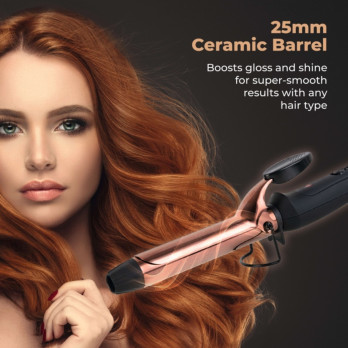 Carmen Noir 11 Curling Tong 25mm Black