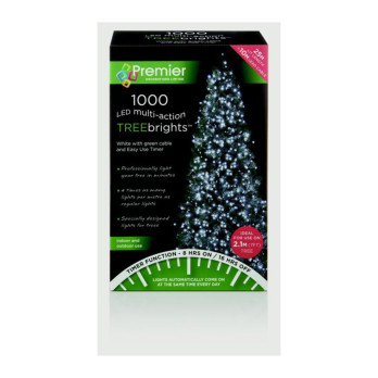 Premier 1000 LED Multi Action Treebrights With Timer White/Green