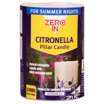 Zero In Citronella Pillar Candle