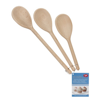 Tala Wooden Spoons Set 3 ideal for not scratch non-stick surfaces