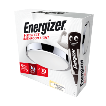 Energizer IP44 CCT Bathroom Light 16w 1200 lumens LED equivalent to 100W