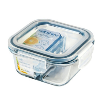 Wiltshire Square Glass Food Container 300ml capacity