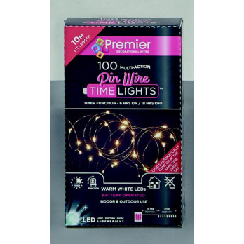 Premier 100 LED Multi Action Battery Operated Microbrights White/Green