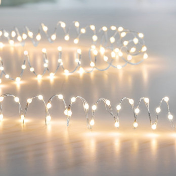 Premier Ultrabright Silver Wire 200 LEDs Warm White 3.2m lit length