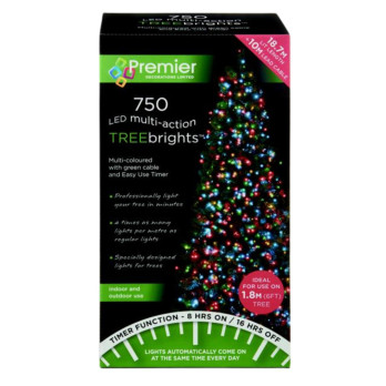 Premier 750 LED Multi Action Treebrights With Timer Multi/Green