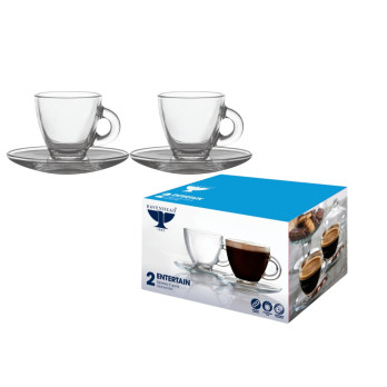 Rayware Entertain Espresso Cup & Saucer Set Of 2 modern look