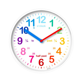 Acctim Wickford Kids Time Teach Clock 20cm White