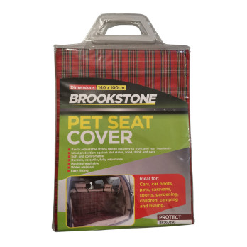 Brookstone Pet Seat Cover Waterproof Oxford cloth Hammock-style design covers entire back seat