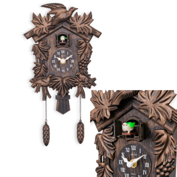 Hamburg Cuckoo Clock Antique Bronze quartz pendulum movement