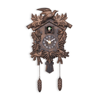 Hamburg Cuckoo Clock Antique Bronze quartz pendulum movement