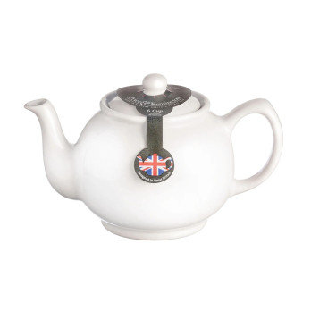 Price & Kensington Teapot 6 Cup White Gloss durable stoneware dishwasher & microwave safe