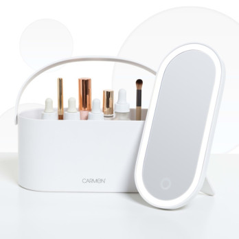 Carmen Portable illuminated LED mirror Storage Case