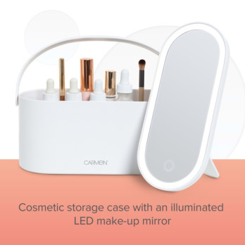 Carmen Portable illuminated LED mirror Storage Case