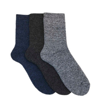 Cotton Rich Mens Boot Socks Pack 3, UK 7-11