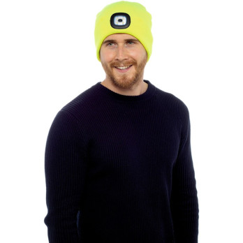 Storm Ridge Adult LED Beanie Hat Yellow