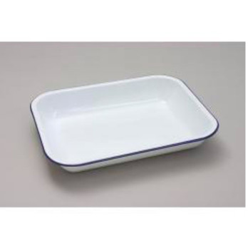 Falcon Enamel Bakepan - Traditional White 34cm x 28cm x 5cm