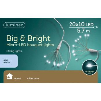 Kaemingk Micro Big LED Bouquet Cool White/White Cable