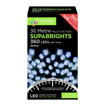 Premier 360 LED Multi Action Supabrights With Timer White/Green