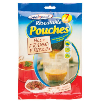 Sealapack Resealable Pouches 7 Pack Ideal for batch cooking & freezing