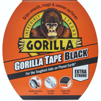 Gorilla Tape Black 11m Roll Extra strong double-thick Weather-Resistant shell