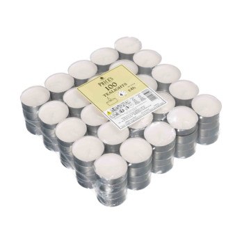 Price's Candles White Tealights Pack 100