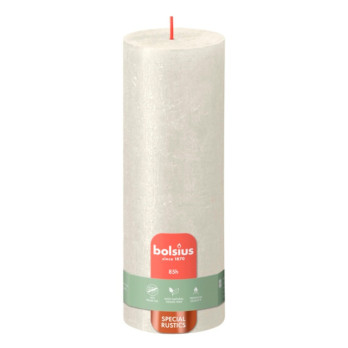 Bolsius Pillar Candle Shimmer Ivory 190mm x 68mm