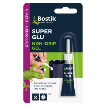 Bostik Super Glue Non Drip Gel 3g Blister