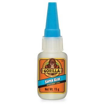 Gorilla Super Glue Bottle 15g ideal for wood metal ceramics & most plastics