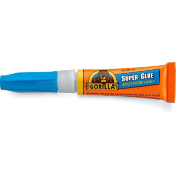 Gorilla Super Glue Tube 2 x 3g bonds plastic metal wood ceramic rubber